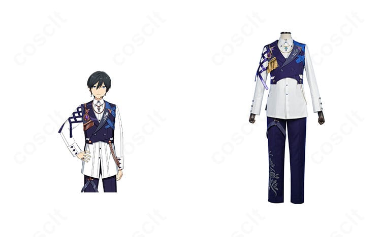 氷鷹北斗のFaraway MV衣装コスプレ一式の正面とキャライメージ比較。配色と装飾を忠実再現。