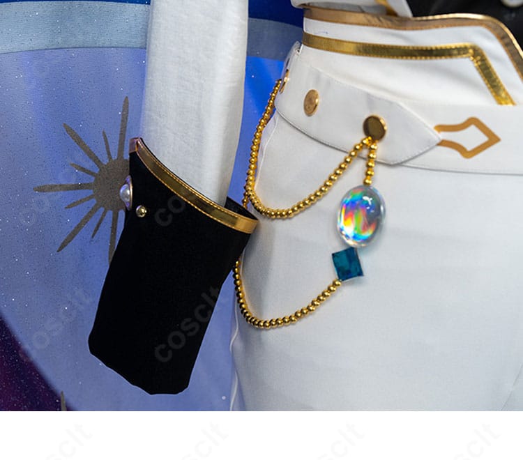 深海奏汰コスプレ衣装の袖口・袖飾りと縁取りの質感