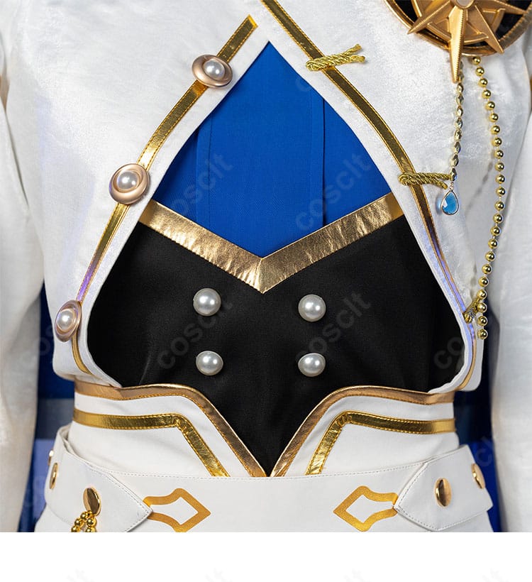 深海奏汰衣装のウエスト周りと腰飾りのデザイン詳細