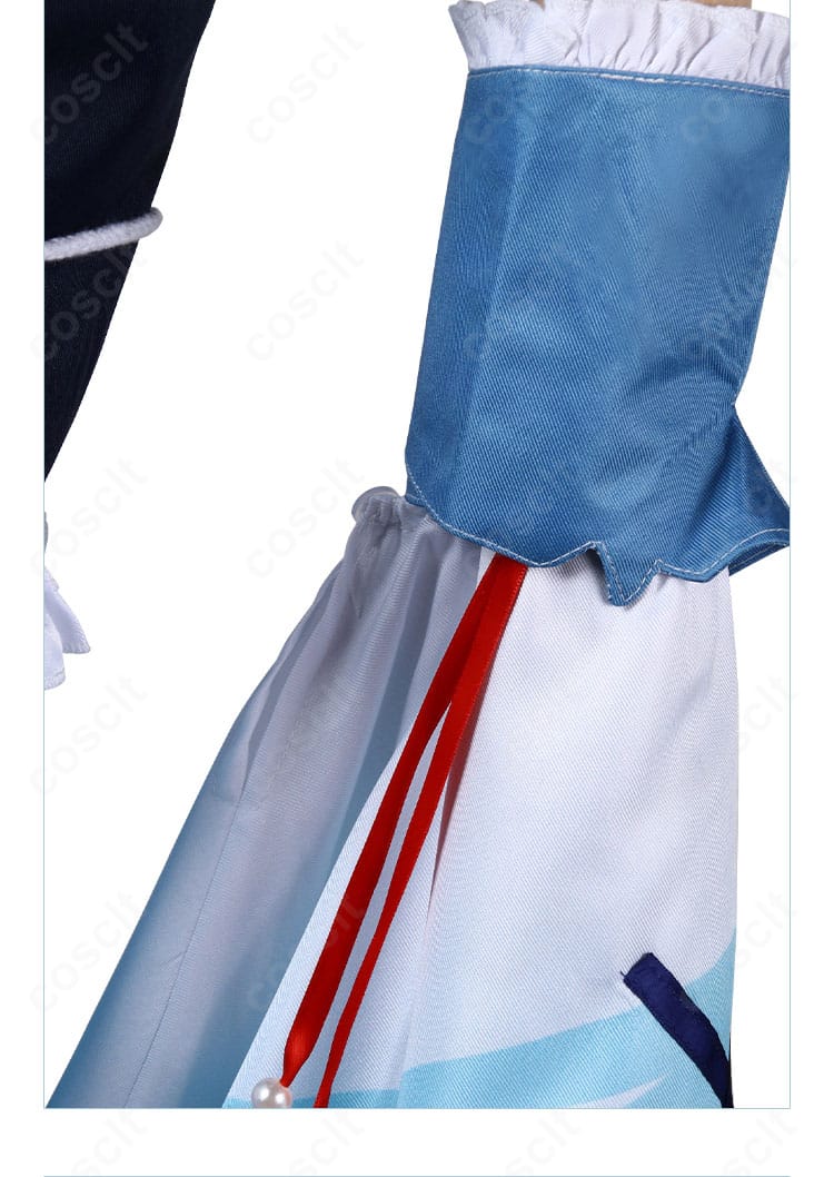 ホロライブ がうる・ぐら 正月衣装コスプレのアームカバー装飾。細かなステッチと装飾の配置。