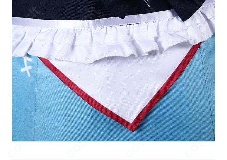 ホロライブ がうる・ぐら 正月衣装コスプレの腰部三角装飾ディテール。形状と固定方法を確認できる。