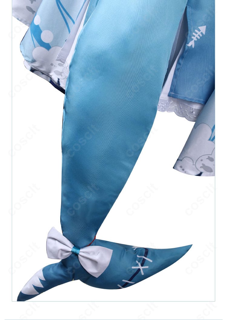 ホロライブ がうる・ぐら 正月衣装コスプレの尻尾パーツ。形状と色の再現性を示す。