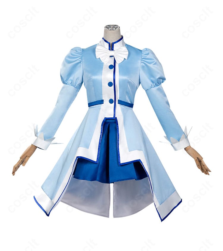 レインのコスプレ衣装 正面全身。鮮やかな配色と精緻な刺繍風ディテールが映えるデザイン。