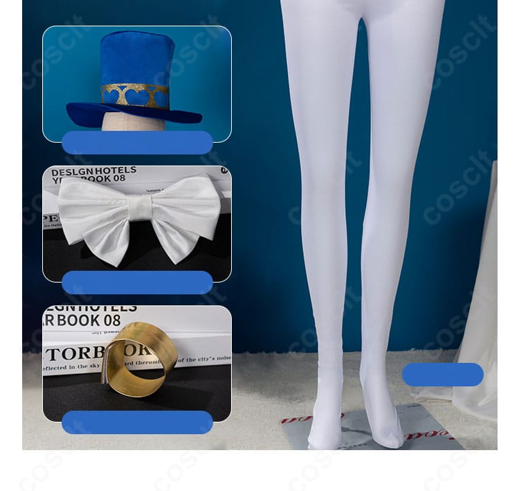 小物・アクセのコーディネート例。衣装本体と小道具の色合わせで完成度を向上。