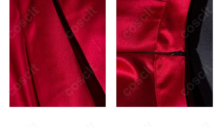 ファイン衣装のスカートとチェーン装飾。全体のアクセントになるメタルパーツ配置。