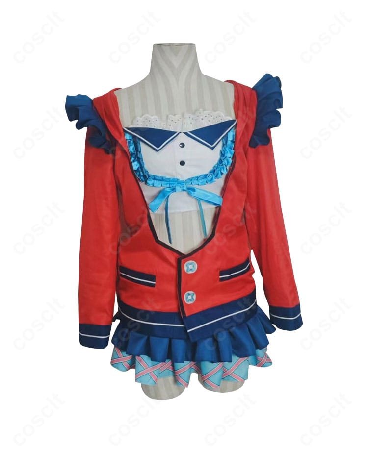 9-nine- 新海天コスプレ衣装の正面全体図。ハリ感のあるシルエットと上品な印象が分かる構図。