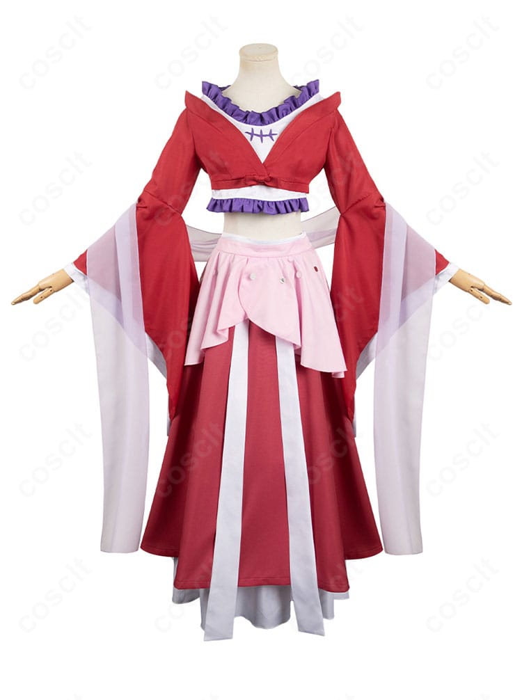 猫猫(マオマオ)8巻衣装コスプレの正面。上着の配色とスカートのライン、胸元の装飾が分かるカット。