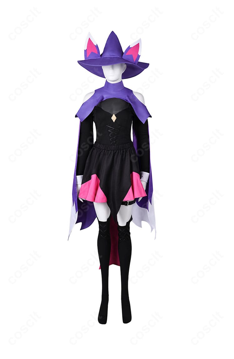 パルワールド クレメーオ コスプレ衣装の正面全身。帽子とショールを含む高再現コーデが一目で分かる画像