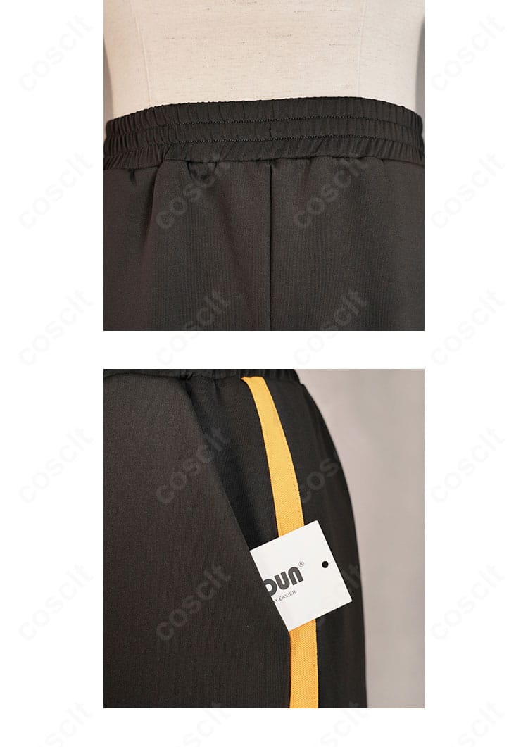 ナツキ・スバル衣装のズボンウエストとポケット。実用的なポケット配置と安定したウエスト仕様が特徴です。