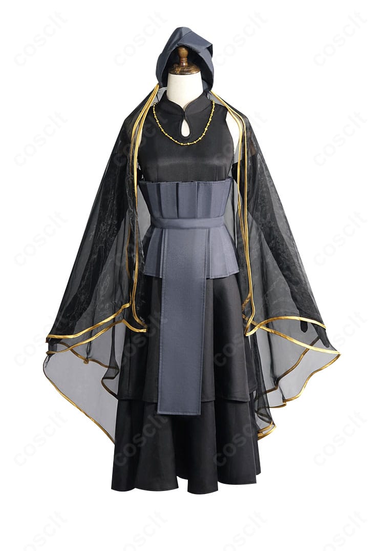 日向ヒナタ ウェディングドレスコスプレ衣装の正面全身。清楚なAラインと首元の装飾を高精度に再現