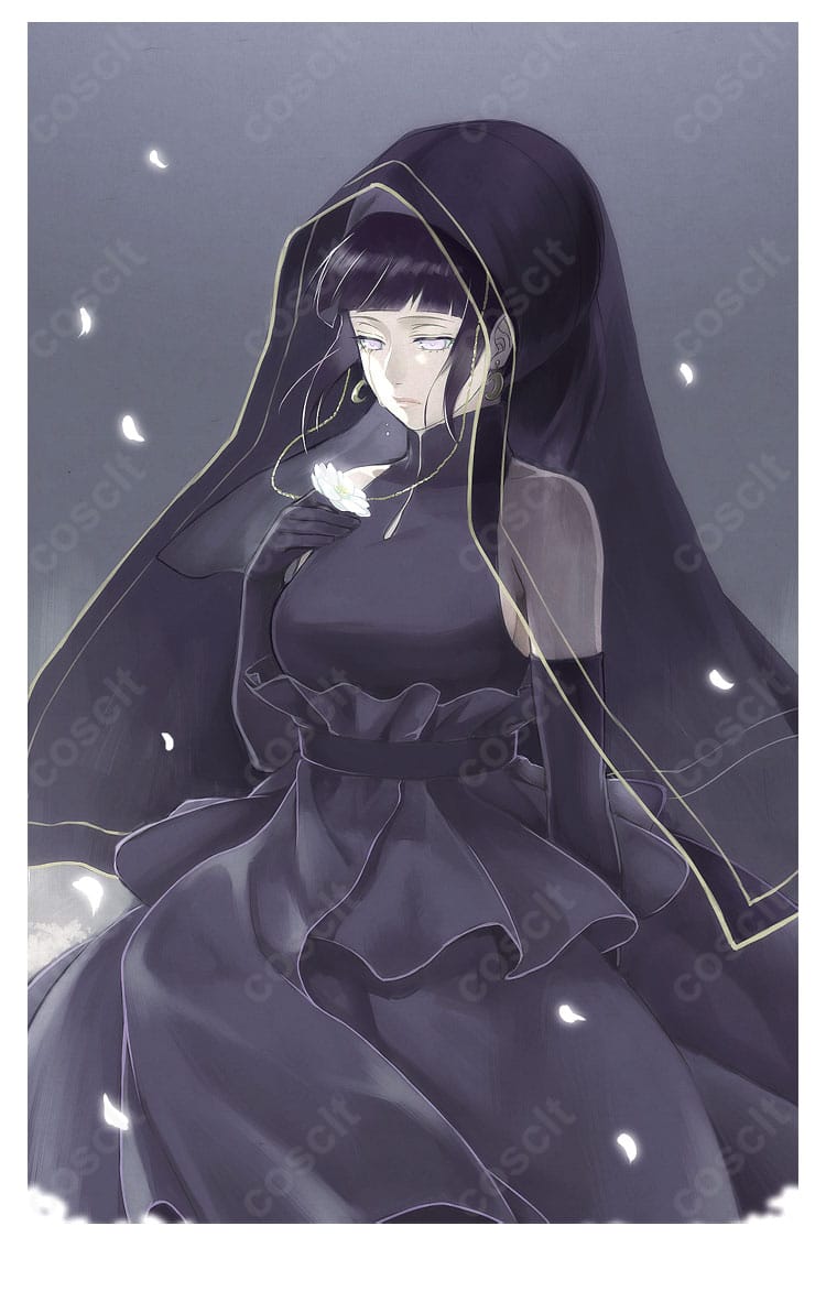 NARUTO -ナルト- 日向ヒナタのウェディングドレス姿を再現したコスプレ衣装のキャラクターイメージ