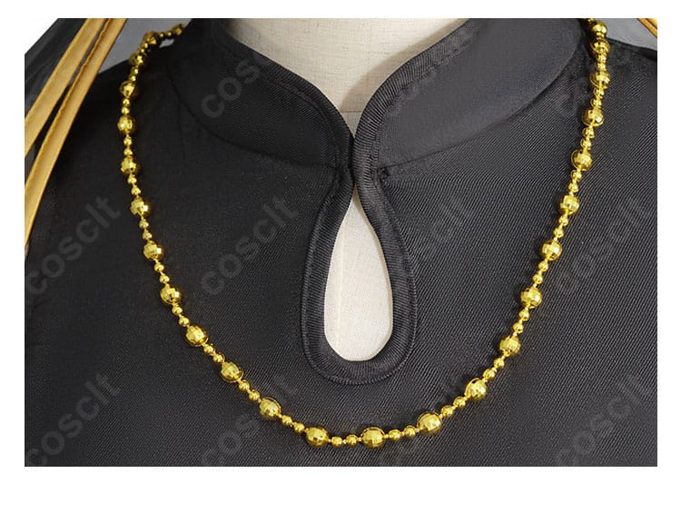 日向ヒナタ コスプレ衣装のネックライン装飾アップ。刺繍風ディテールと装飾の配置が映える