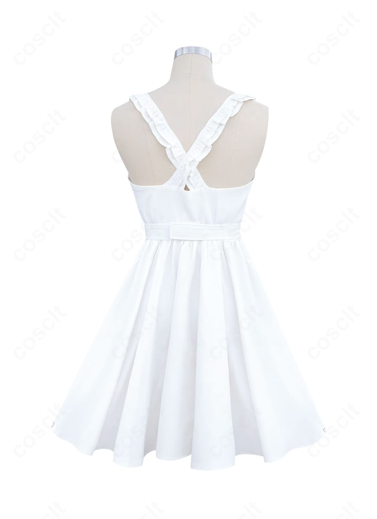 崇宮澪 霊装コスプレの背面。背中〜裾のシルエットと帯の見え方、バックスタイルの完成度を示す画像。