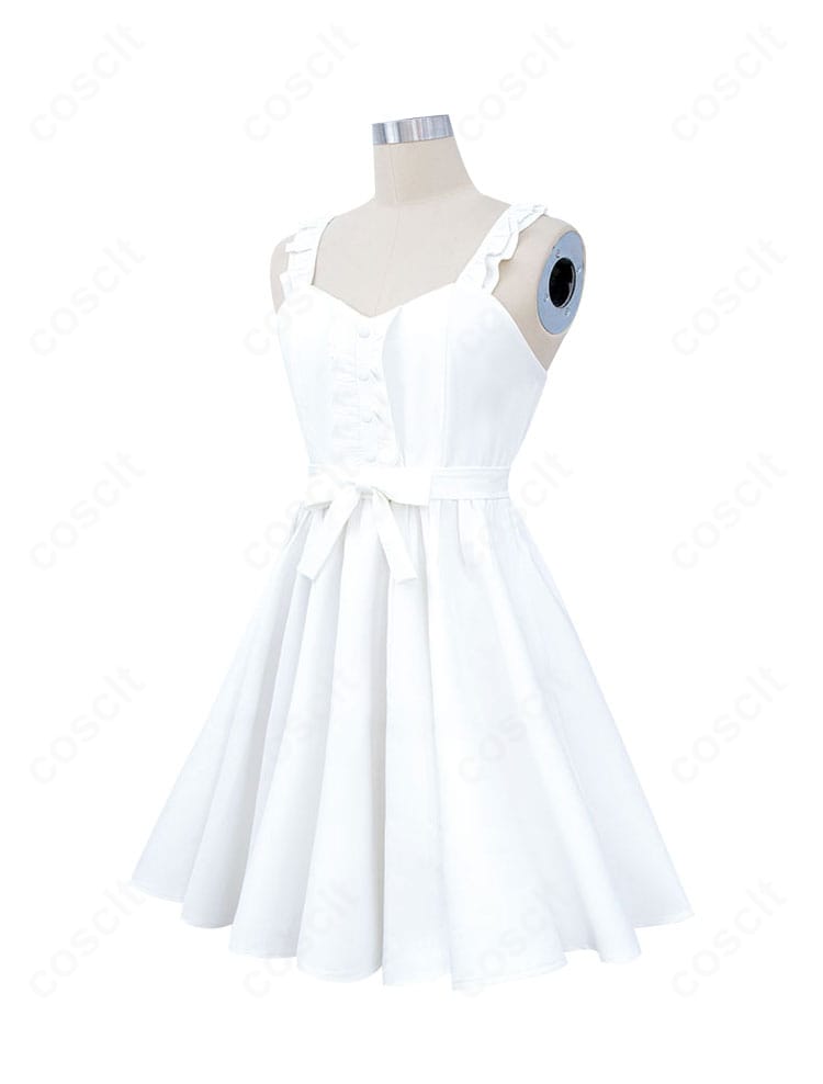 崇宮澪 霊装コスプレの側面。胸元から腰回りのラインと装飾パーツの立体感を確認できるアングル。