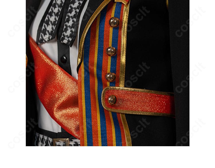 腰部装飾の詳細。ベルトとアクセントパーツの位置関係が分かる画像