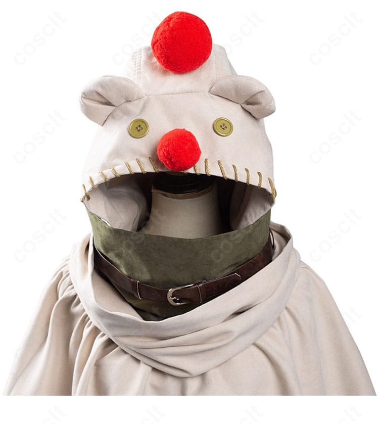 ユフィ・キサラギ コスプレ 正面装飾ディテール|刺繍風アクセントと配色が映えるアップ