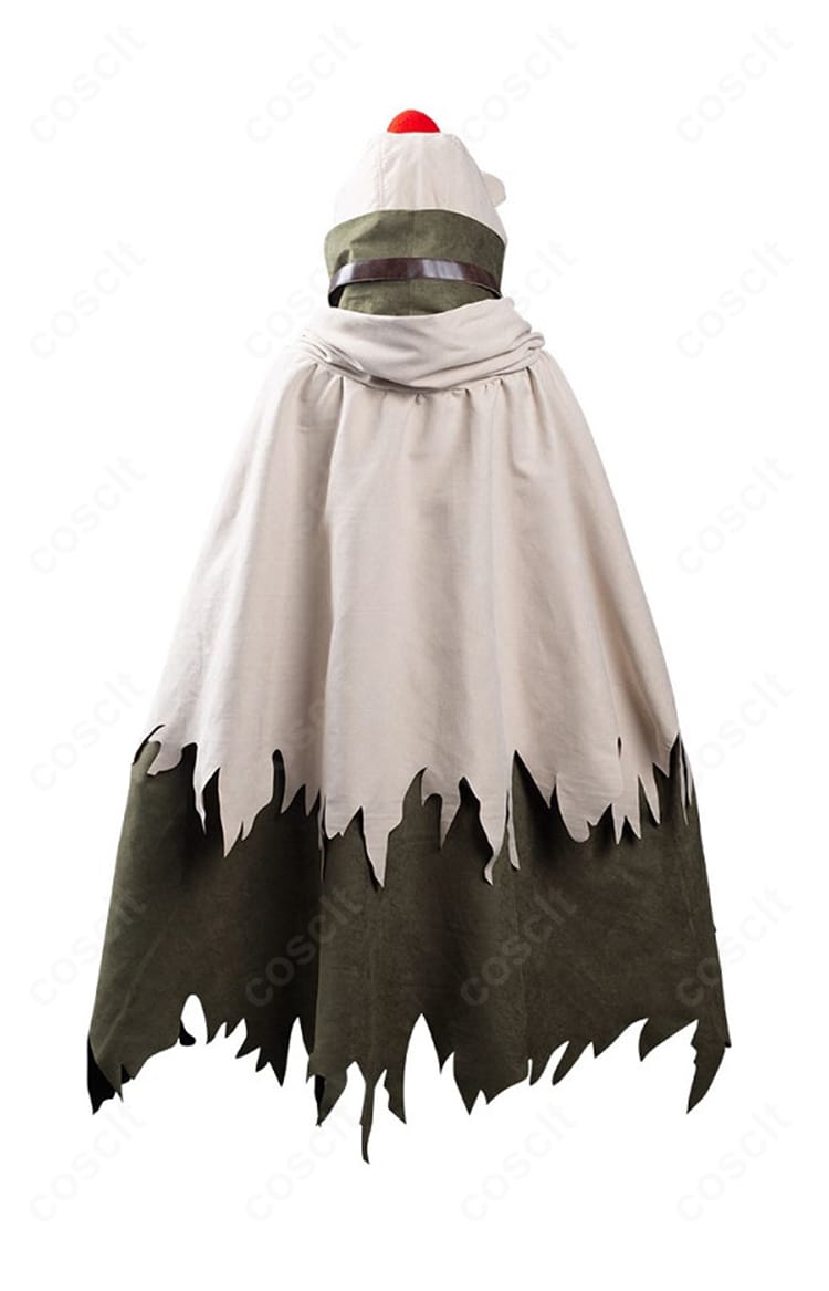 ユフィ・キサラギ コスプレ衣装 背面|フードから裾までのアウトラインと背面ディテール