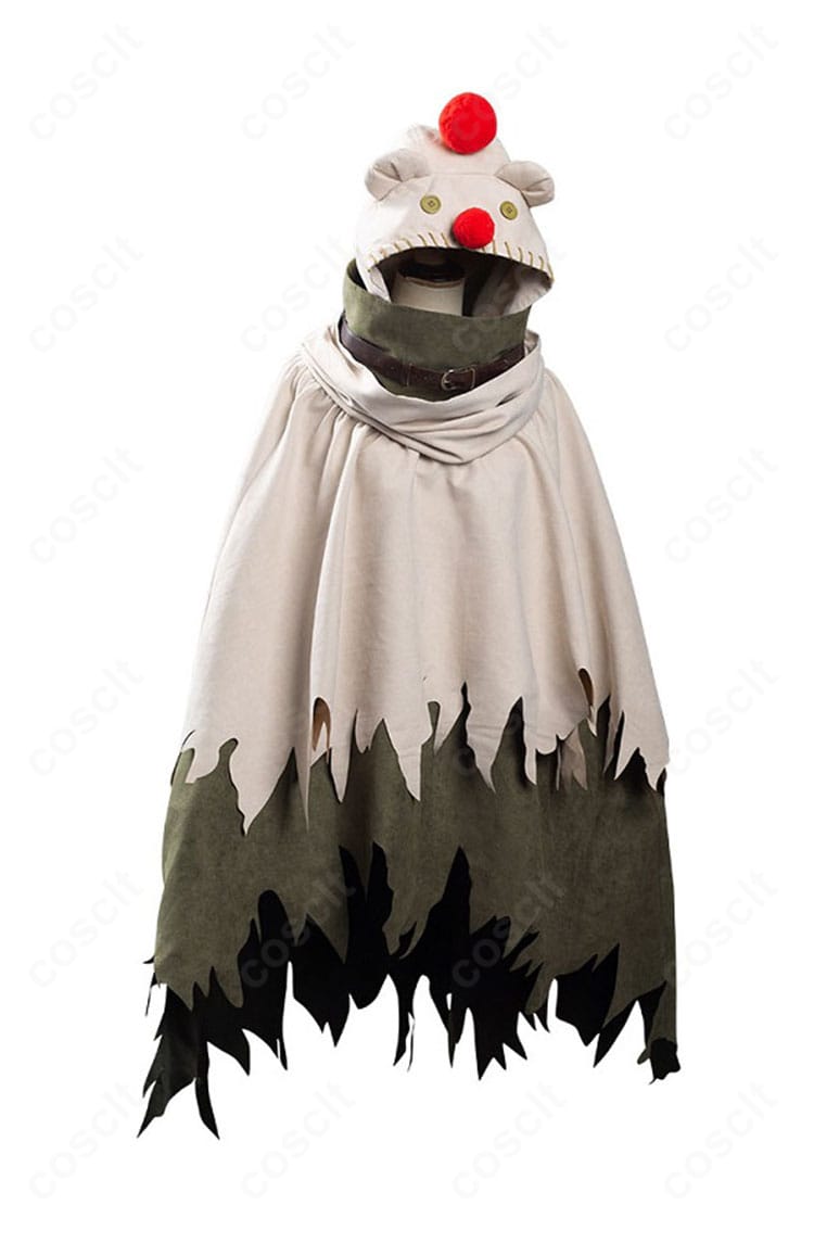 ユフィ・キサラギ コスプレ衣装 右側面|マントの落ち感と縁取りディテールを確認