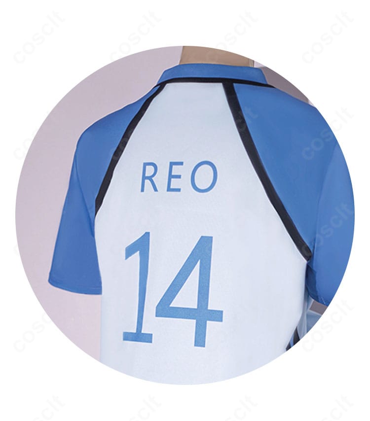 背面に大きく配された番号「14」を含む装飾ディテールのクローズアップ。背面意匠の質感が分かる画像