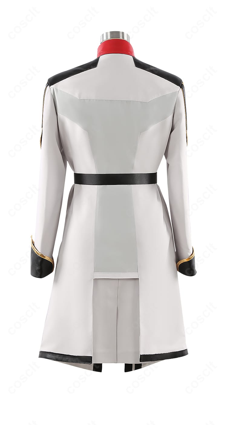 背面から見たマリュー・ラミアス衣装。背中の切り替えと装飾配置が特徴。