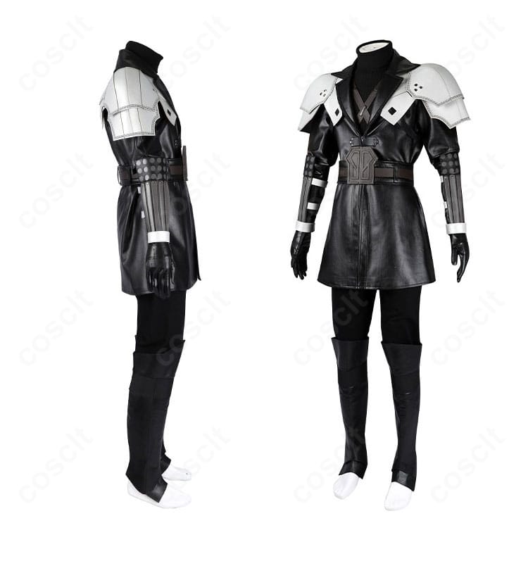 セフィロスコスプレ衣装の側面。肩鎧とコートラインのバランス