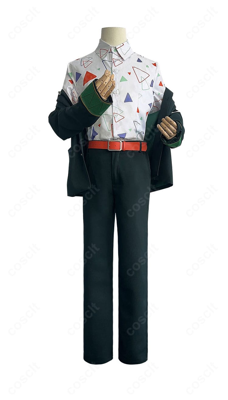 WIND BREAKER 桐生三輝 コスプレ衣装の正面全身、ロングコートのシルエットが分かる画像