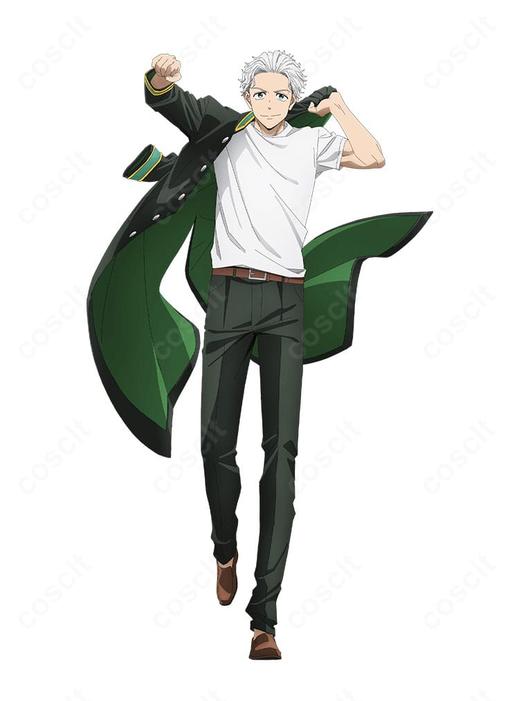 WIND BREAKER 梅宮一の公式イメージを再現したコスプレ衣装イラスト。ロングコート主体のシルエットを表現。
