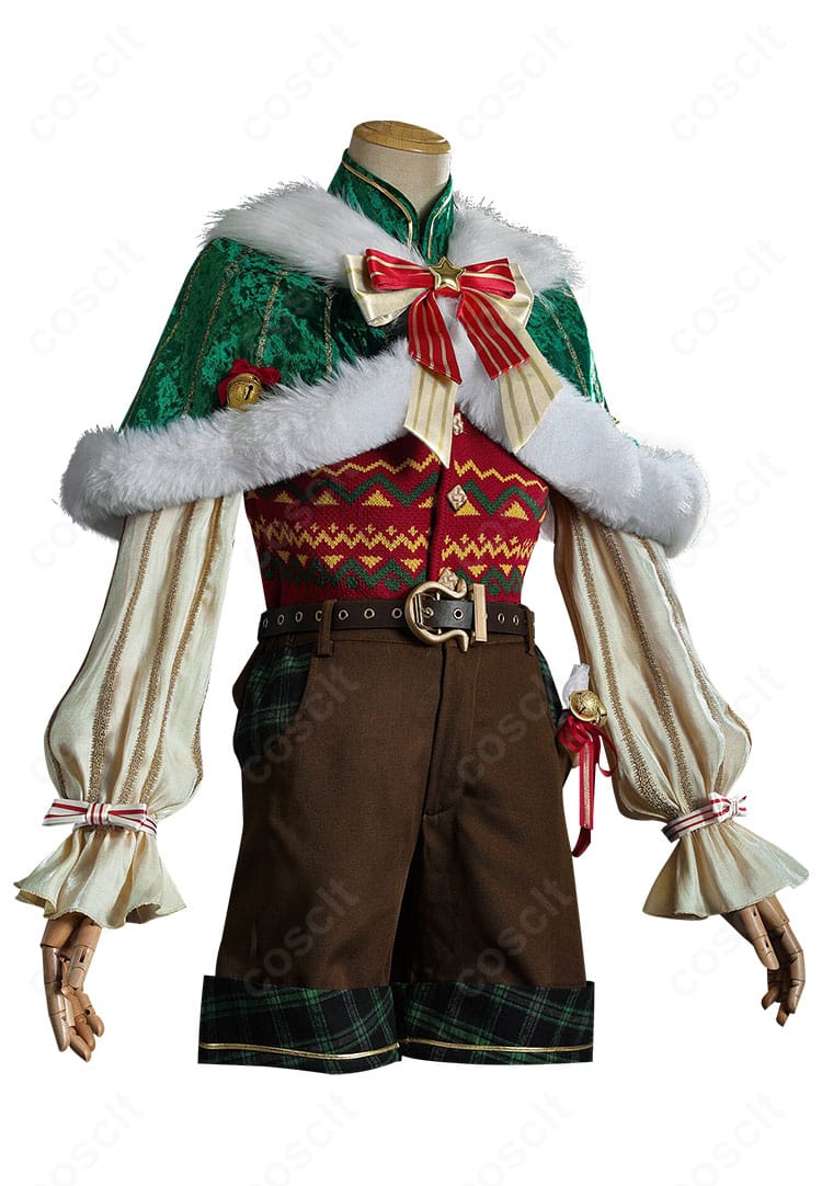 エドガー・ワルデン衣装の側面ディテール。マントの落ち感とベルト位置を確認できるサイドビュー