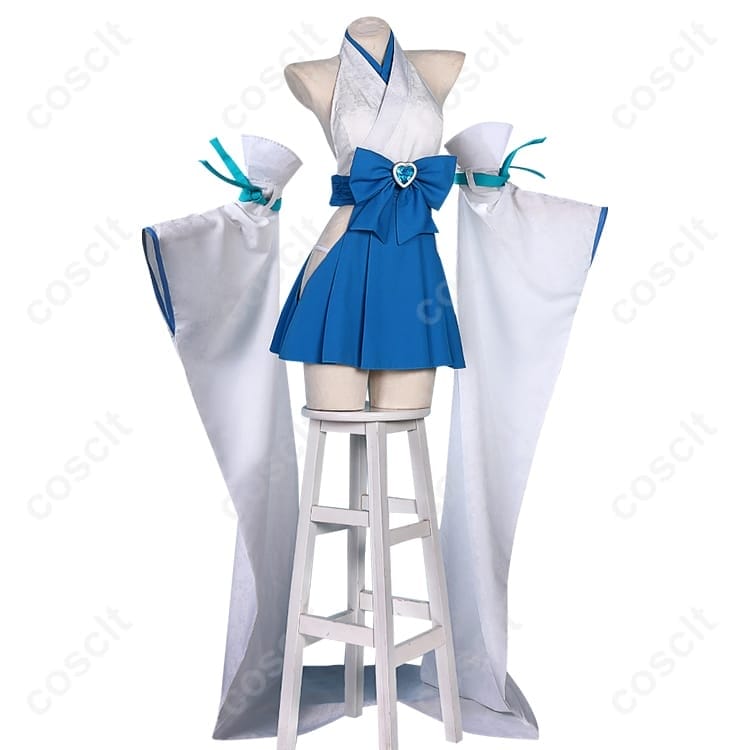 魔法少女にあこがれて マジアアズール 薄氷巫女コス｜高再現で軽やか、撮影映えする上品巫女服 - 2枚目の画像