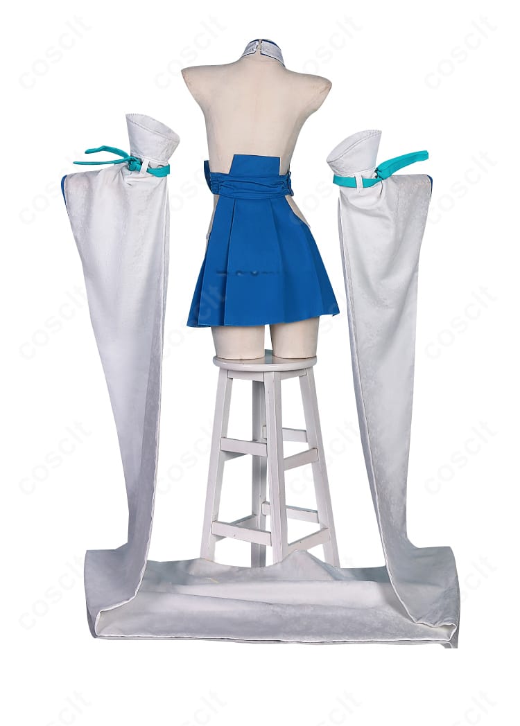 巫女服コスプレの背面デザインと腰リボン配置
