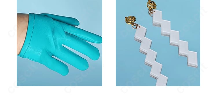 マジアアズール薄氷巫女の首飾りと手袋の質感ディテール