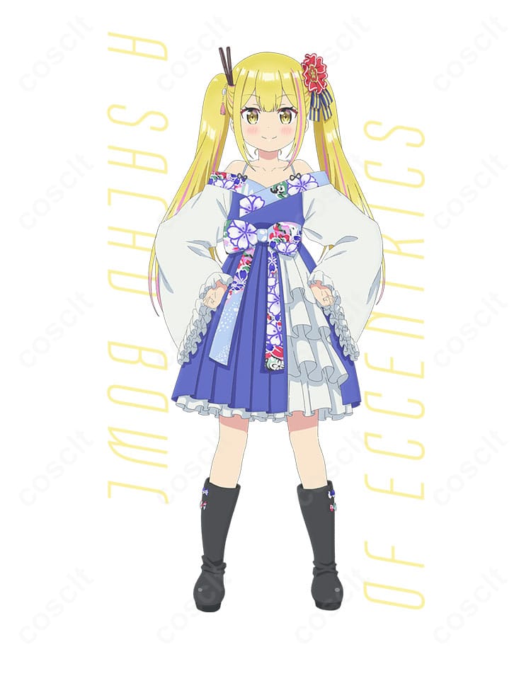 変人のサラダボウルのサラ・ダ・オディンを再現したコスプレ衣装のキャラクターイメージ。清楚なワンピースと髪飾りの雰囲気が分かる紹介画像。