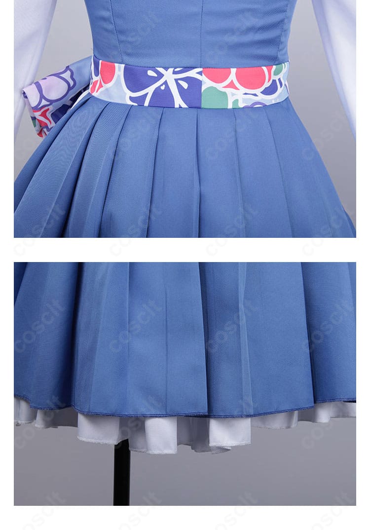 サラ・ダ・オディン衣装の背面装飾アップ。リボンの配置と背面ラインの美しさを強調した写真。