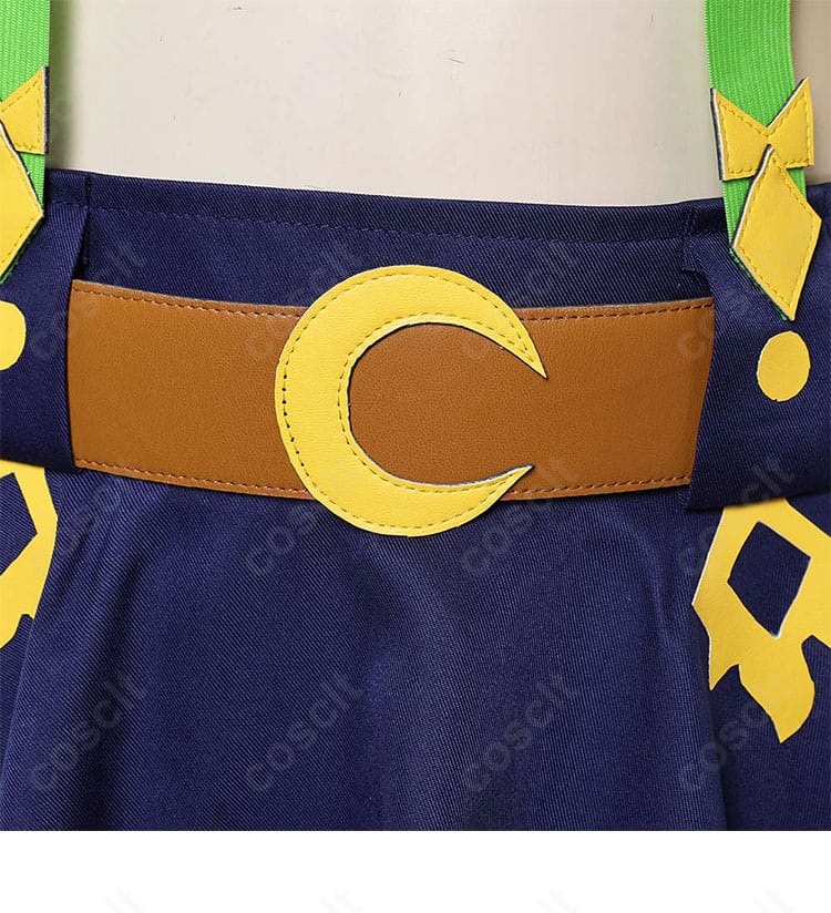 ジャングルポケット 勝負服コスプレの腰帯・ベルト周りの装飾アップ。留め具と配色の詳細