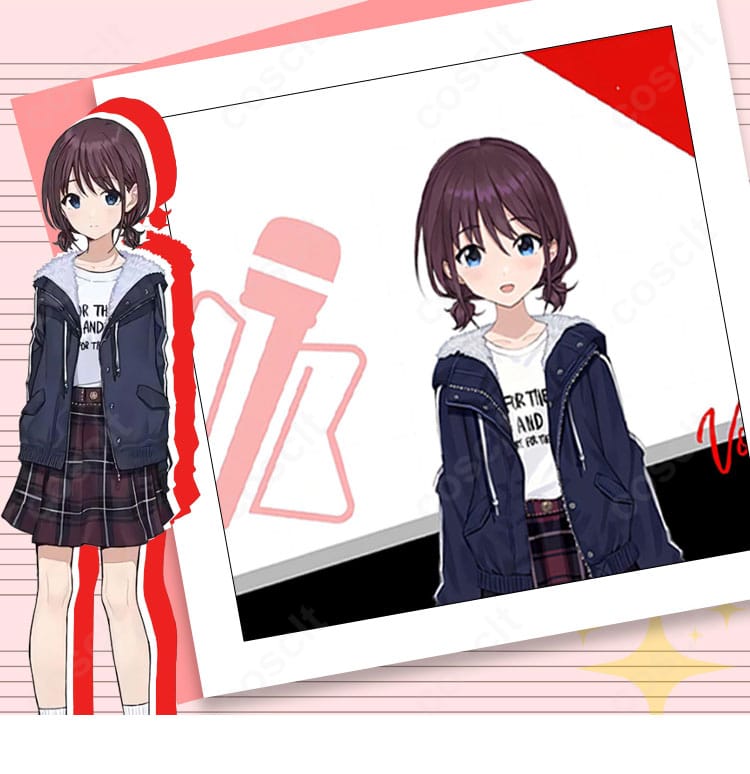 井芹仁菜のコスプレ衣装 詳細イメージ。アニメ「ガールズバンドクライ」の私服風レイヤードを忠実に再現。