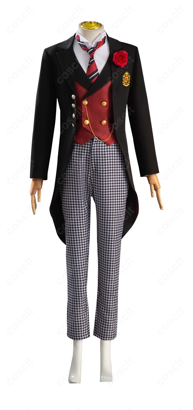黒執事 エドガー・レドモンド寄宿学校編コスチュームの正面全体、礼装風のテーラードと配色が分かるカット