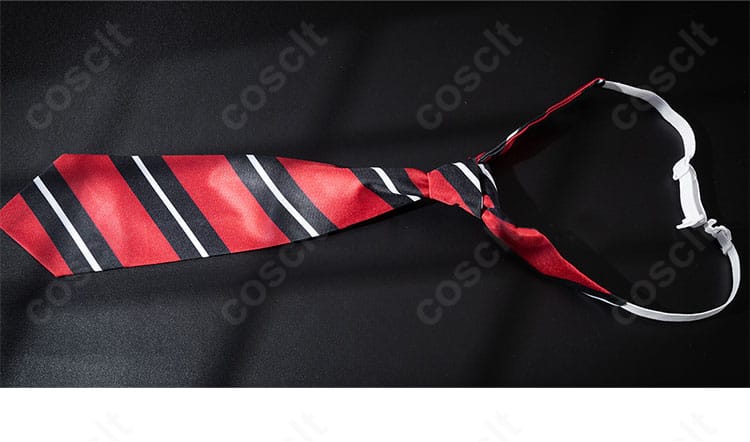 ネクタイデザインの接写、結び目の形と配色でエドガーらしさを表現