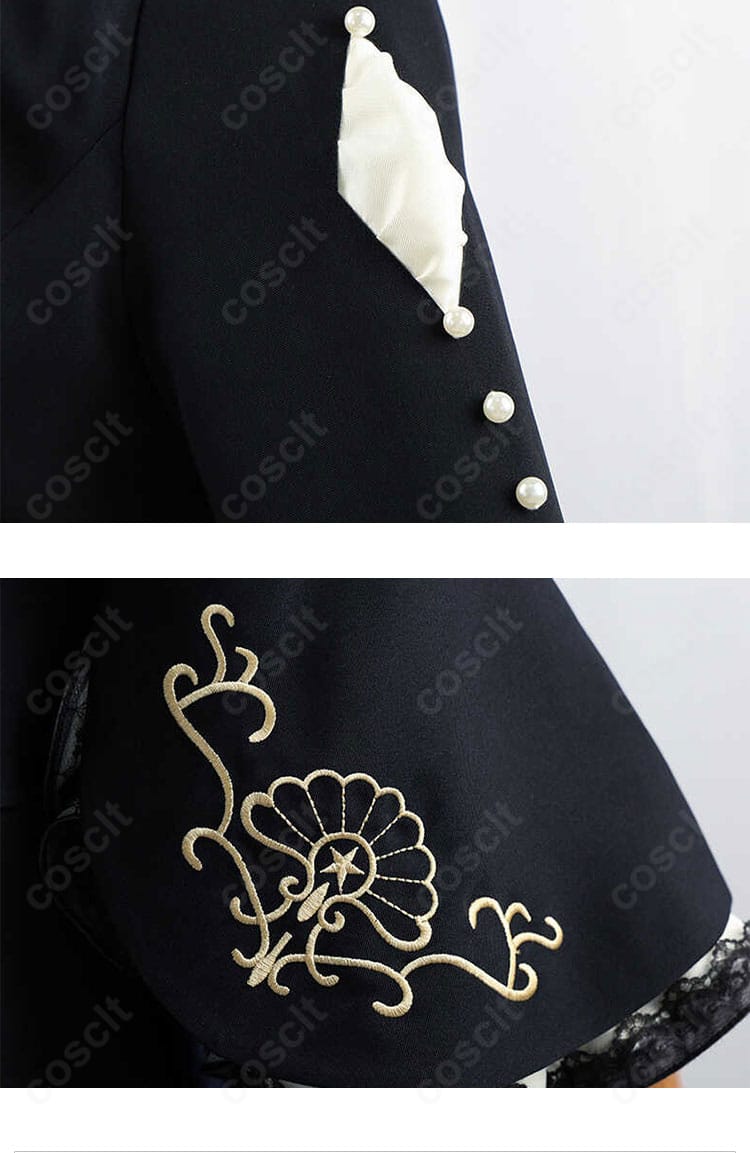 黒執事 シエル衣装の袖口ディテール。カフスの装飾とステッチで上品な手元を表現。