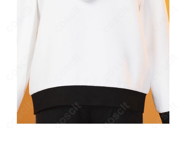 Eve 練習着コスプレ 裾ディテール:直線的なカッティングでシャープな印象を強調