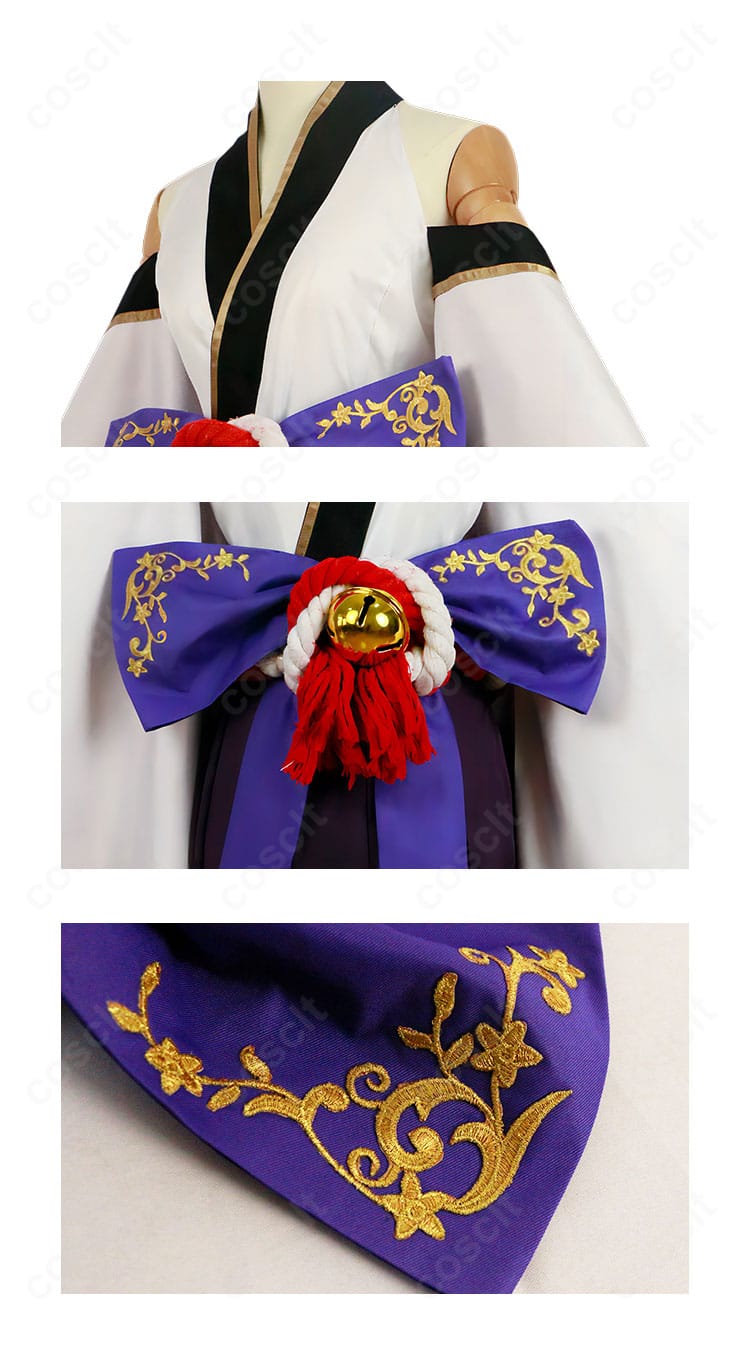 進撃の巨人 ミカサ・アッカーマン 妖怪和装アレンジのディテール。カチューシャ、髪飾り、紐飾りの質感と縫製、固定方法が分かる接写。