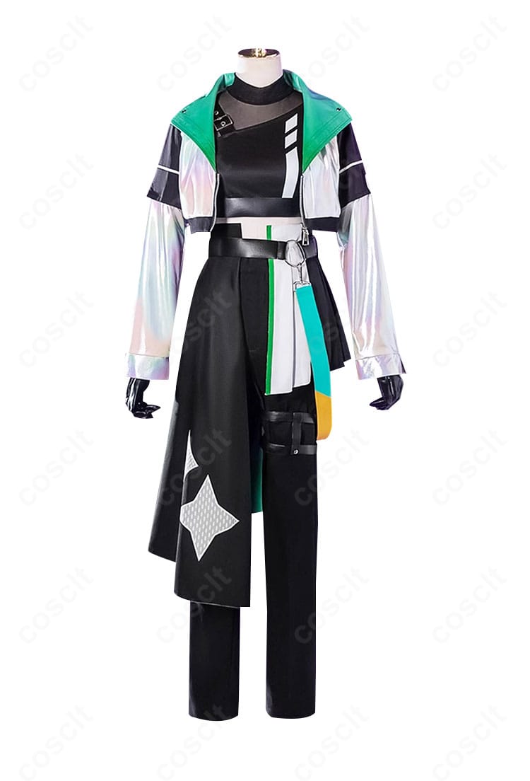 草薙寧々コスチュームの正面全身。コートとインナーの配色、装飾ディテールが分かるフロントビュー。