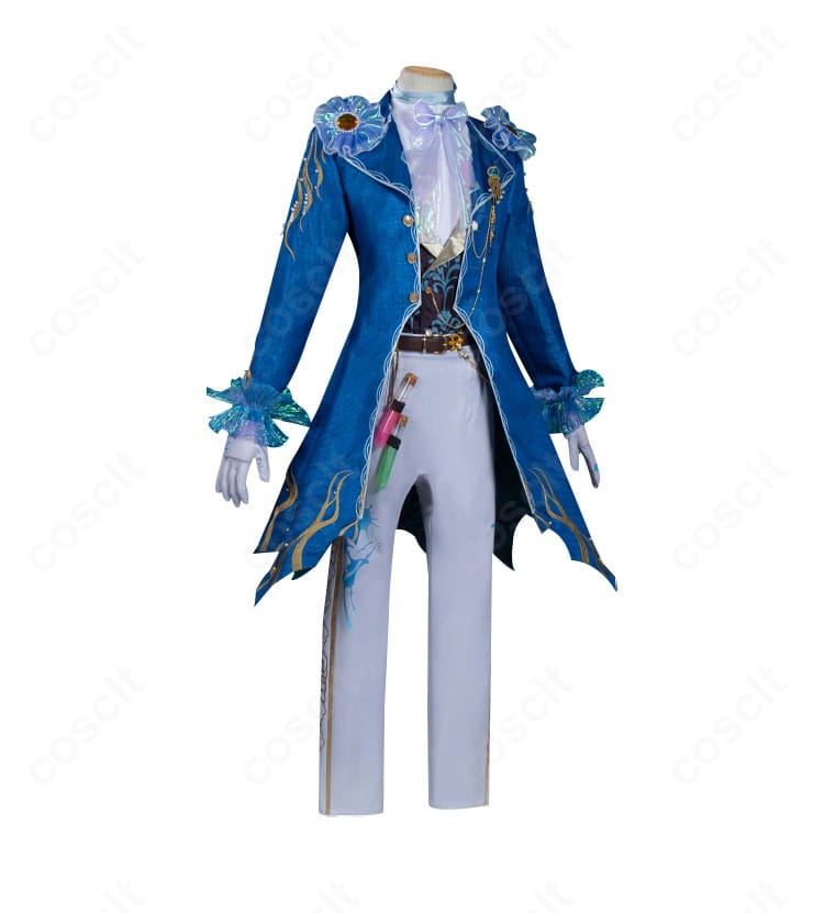 左側からのディテール。袖口の装飾とベストのライン、背面アクセの一部が見える構図