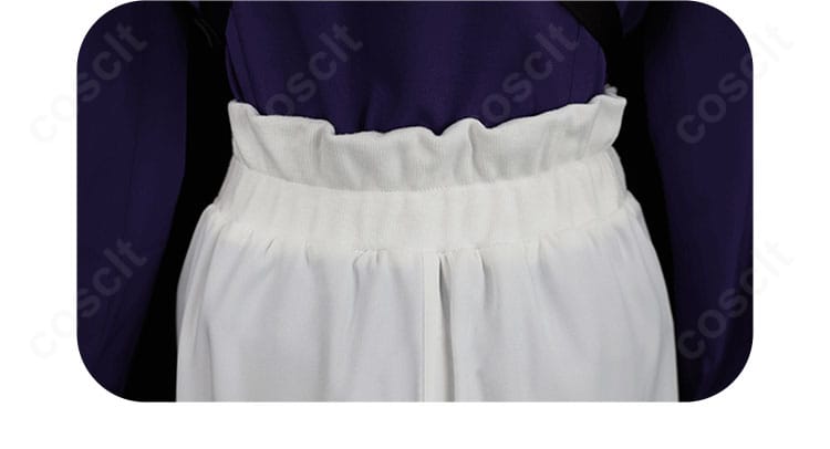 パンツ(ズボン)ディテール。ウエスト周りの仕立てとシルエット、動きやすさを意識した設計。