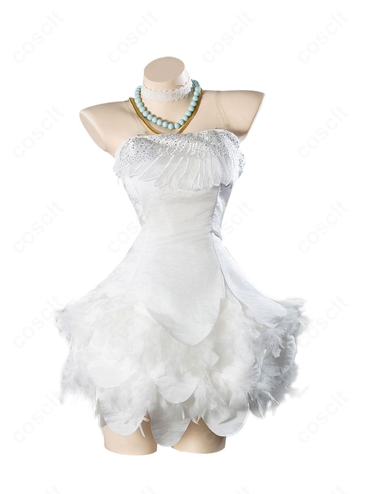 パンティ&ストッキングwithガーターベルト パンティのカジノドレス衣装 正面全身。華やかなシルエットと装飾を再現。