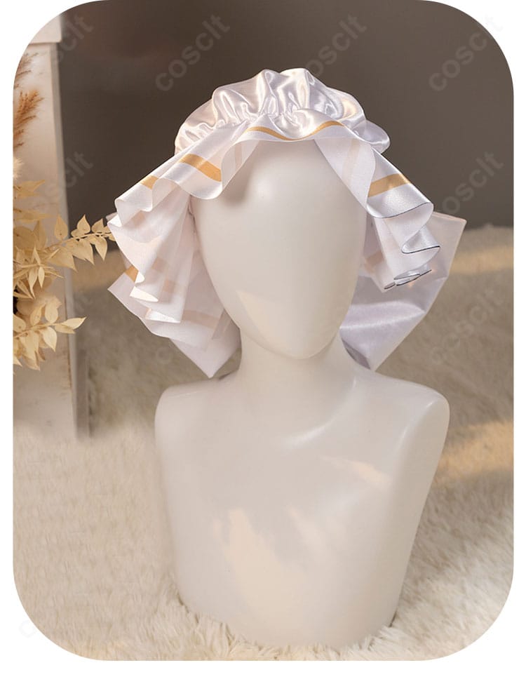 荘園茶会の帽子・頭飾り。衣装に合わせた配色と装飾でコーデを完成。