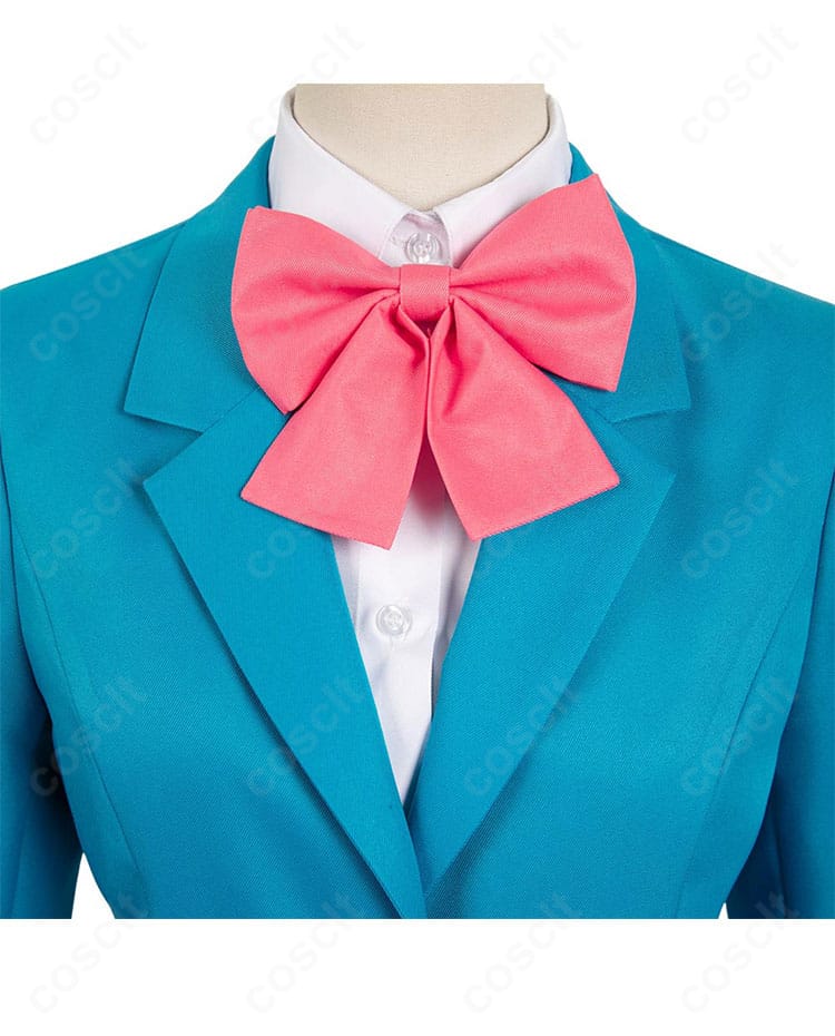 粉色リボンのクローズアップ。爽子らしい清楚感を引き立てる可愛らしいアクセント。