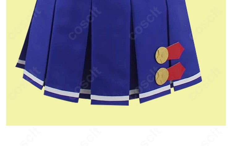 夏制服スカート裾の装飾ディテール。縫製の始末とヘムラインの仕上がり