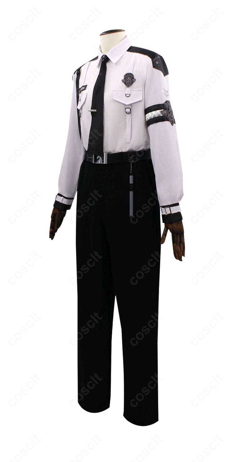 恋と深空 セイヤ コスプレ衣装の側面。肩章や側面ラインが体のラインを引き締めて見せる構成。