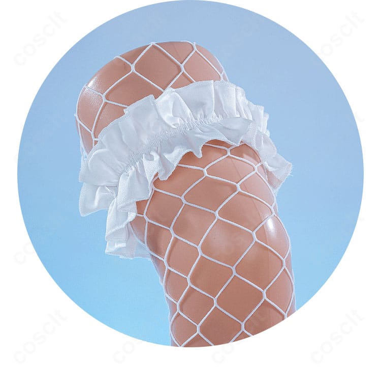 初音ミク 生誕16周年ロリータ衣装 網タイツの柄と足元コーディネート