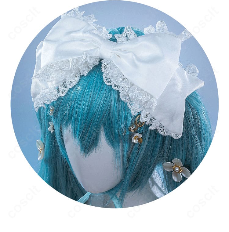 初音ミク 生誕16周年ロリータ衣装 髪飾りの形状とカラーバランス